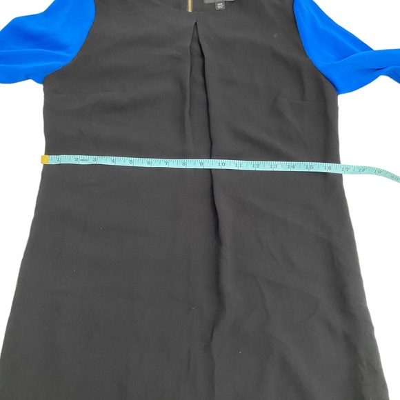 Mossimo Black Shift Tunic Dress With Long Blue Sleeves, Size XS - Picture 8 of 10